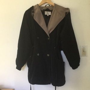 Black + Tan Rain Jacket
